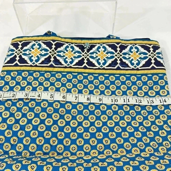 Vera Bradley  "RIVIERA BLUE"  Large Shoulder/Tote Bag with coin purse/key ring - Picture 8 of 11